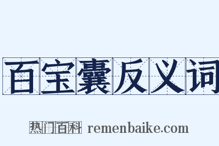 百宝囊反义词是什么意思的图片